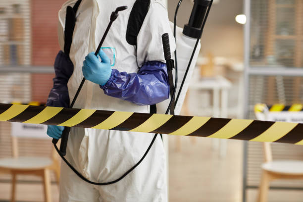 Professional Biohazard Cleanup technician working in Lester, IA